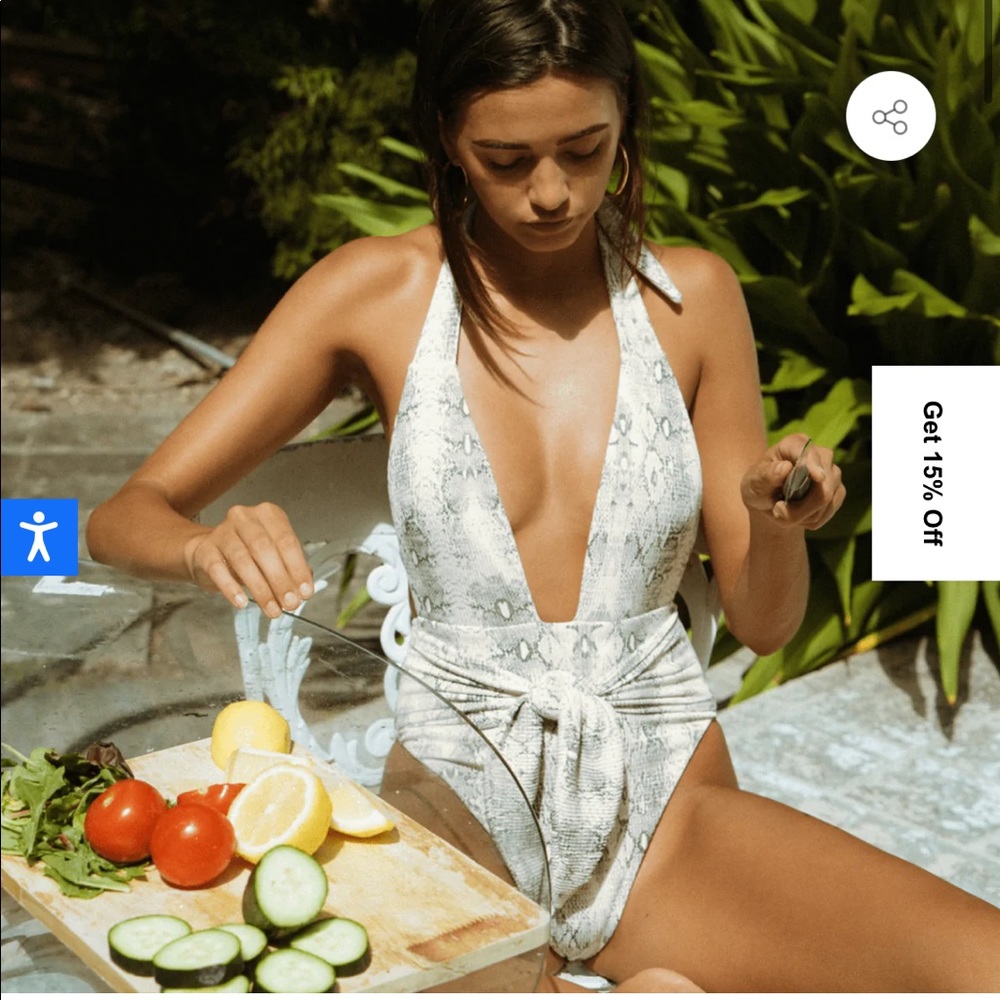 Montce | Snake Rib Tropez Tie-Up One-Piece (XS)